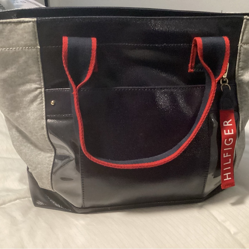 Tommy Hilfiger Blue and Red Tote Bag and Small Bag
